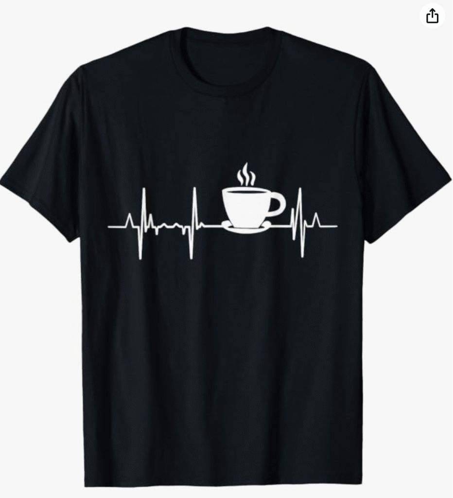 Camiseta con diseño retro de café